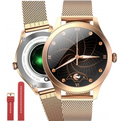 zegarek smartwatch g. rossi sw014g-2-4d2-1 stal + czerwony pasek