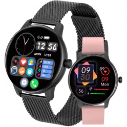 zegarek smartwatch g. rossi sw020-2 + różowy pasek