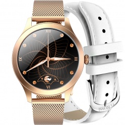 zegarek smartwatch g. rossi sw014g-2-4d2-1 stal + biały pasek