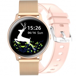 zegarek smartwatch g. rossi sw015-4 + różowy pasek