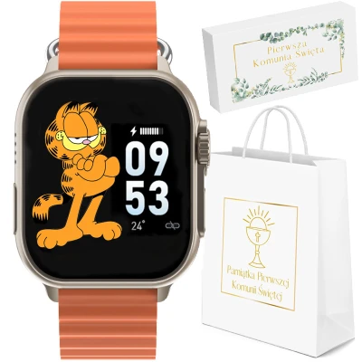 Zegarek SMARTWATCH KOMUNIA Rubicon RNCF17 pomarańczowy