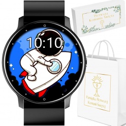 zegarek smartwatch na komunię gt1-3 czarny - pełny dotyk 
