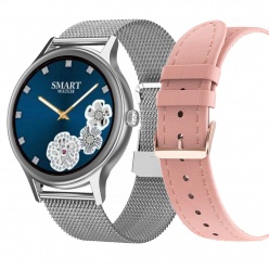 zegarek smartwatch pacific 18-5 silver+pink