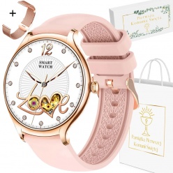zegarek smartwatch rubicon na komunię rncf13 rosegold