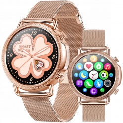 zegarek smartwatch rubicon - rnbe74 rosegold