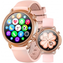 zegarek smartwatch rubicon - rnbe74 różowy