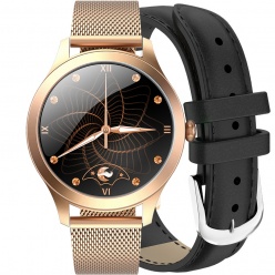 zegarek smartwatch rubicon rnbe62 rosegold + czarny pasek