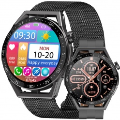 zegarek smartwatch rubicon rnce88 rozmowy black/black bransoleta mesh