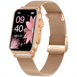 zegarek smartwatch rubicon rncf06 różowe złoto