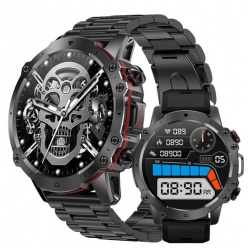 zegarek smartwatch rubicon rncf18 czarny + czarny pasek
