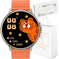 zegarek smartwatch rubicon rncf15 komunia pomarańczowy