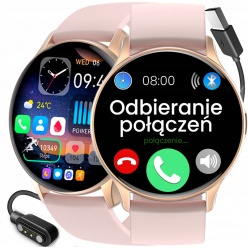 zegarek smartwatch na komunię rubicon kf11 pink