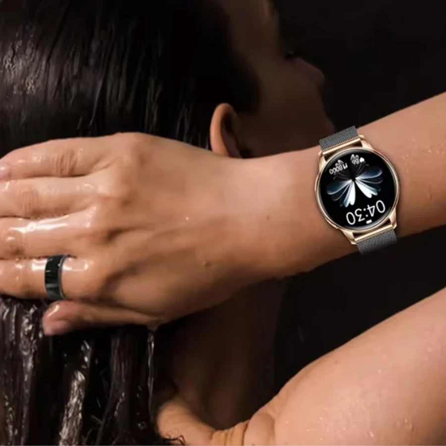 Zestaw damski zegarek SMARTWATCH Rubicon RNCF30 złoty + bransoletka