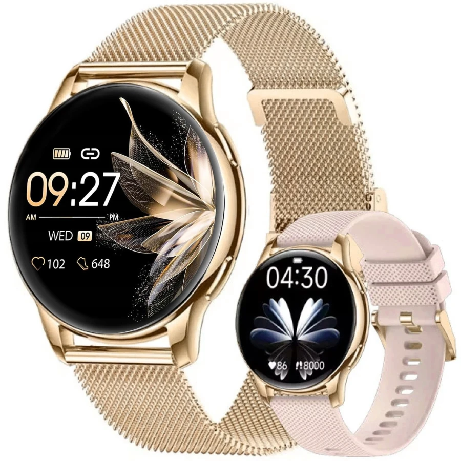 Zestaw damski zegarek SMARTWATCH Rubicon RNCF30 złoty + bransoletka