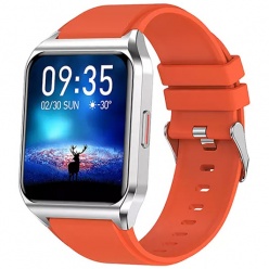Zegarek SMARTWATCH Rubicon rozmowy E89 pomarańczowy silikon