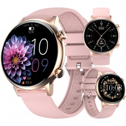 zegarek smartwatch rubicon różowe złoto amoled